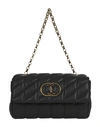 MOSCHINO MOSCHINO QUILTED SHOULDER BAG WOMAN SHOULDER BAG BLACK SIZE - TANNED LEATHER