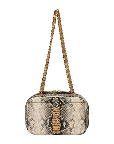 Moschino Snakeskin Print Shoulder Bag Woman Shoulder Bag Multicolored Size - Tanned Leather In Fantasy