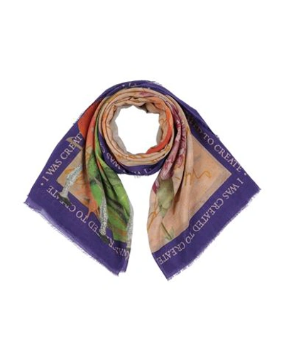 Faliero Sarti Woman Scarf Green Size - Modal, Cotton, Cashmere