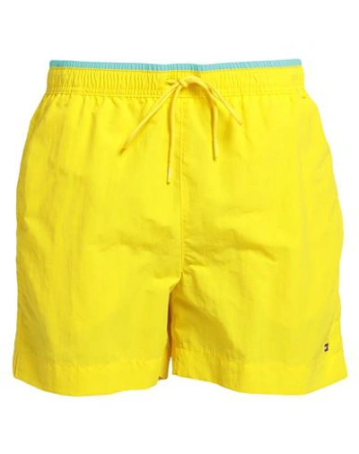 Tommy Hilfiger Man Swim Trunks Yellow Size M Nylon