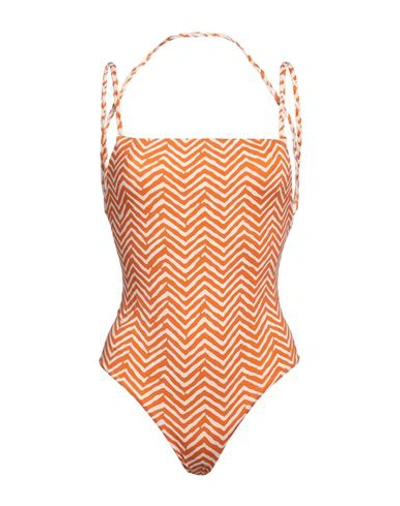 Manebi Manebí Woman One-piece Swimsuit Orange Size 2 Polyamide, Elastane