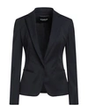 Dondup Woman Blazer Midnight Blue Size 2 Virgin Wool, Elastane