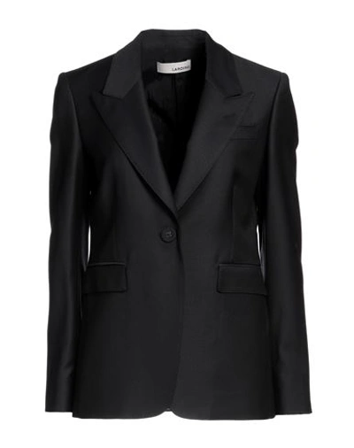 Lardini Woman Blazer Black Size 12 Wool