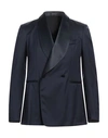 Tagliatore Man Blazer Midnight Blue Size 42 Super 110s Wool In Blue