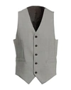 Tiger Of Sweden Man Tailored Vest Sage Green Size 44 Wool, Elastane