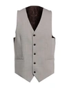 Tiger Of Sweden Man Tailored Vest Grey Size 42 Wool, Elastane