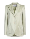 Harris Wharf London Woman Blazer Light Green Size 8 Polyester