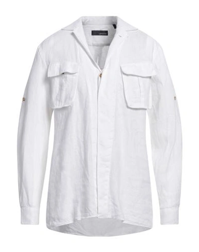 Lardini Man Shirt White Size L Linen