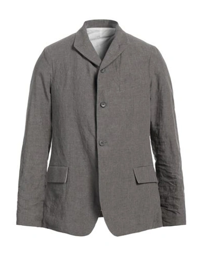 Bergfabel Man Blazer Grey Size 42 Linen, Cotton