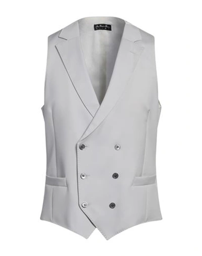 Luigi Bianchi Mantova Man Tailored Vest Light Grey Size 38 Wool, Viscose