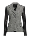 RICHMOND X RICHMOND X WOMAN BLAZER BLACK SIZE 6 WOOL, POLYESTER, ELASTANE