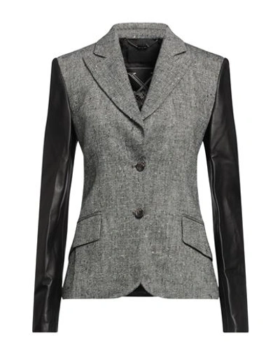 Richmond X Woman Blazer Black Size 6 Wool, Polyester, Elastane