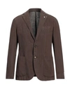 L.b.m 1911 L. B.m. 1911 Man Blazer Dark Brown Size 38 Linen