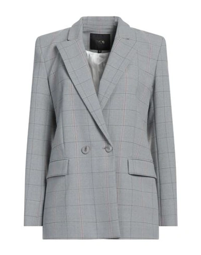 Maje Woman Blazer Grey Size 8 Wool, Polyester, Elastane, Viscose