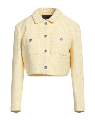 Maje Tweed Jacket In Yellow