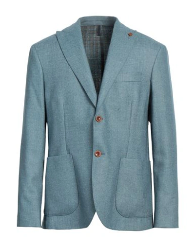 Harmont & Blaine Man Blazer Pastel Blue Size 46 Wool, Polyester