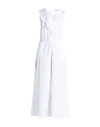 European Culture Woman Jumpsuit White Size M Cotton, Silk In White
