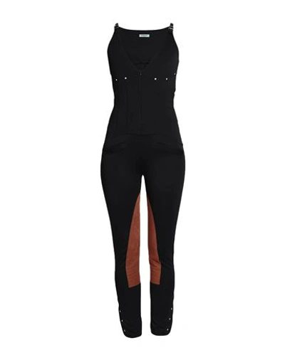 DURAZZI DURAZZI WOMAN JUMPSUIT BLACK SIZE 8 VISCOSE, POLYAMIDE, ELASTANE, POLYESTER, POLYURETHANE