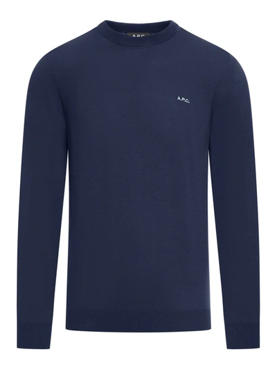 Apc A.p.c. Pullover Sweater In Blue
