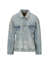 Balenciaga Logo-embroidered Oversized Denim Jacket In Blue