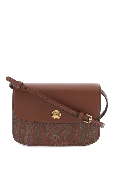 Etro Essential Small Crossbody Bag In Brown