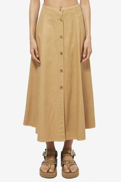 Aspesi Skirt In Sand Cotton