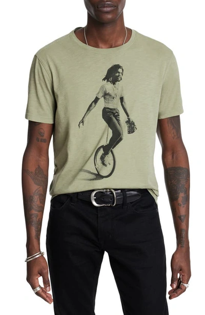 John Varvatos Peter Tosh Graphic T-shirt In Sage Brush