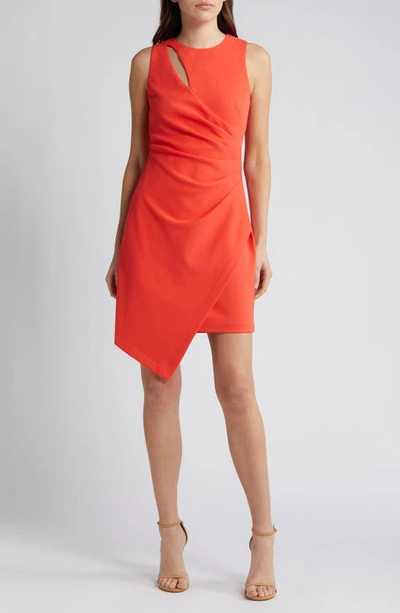 Vince Camuto Cutout Detail Cocktail Dress In Poppy