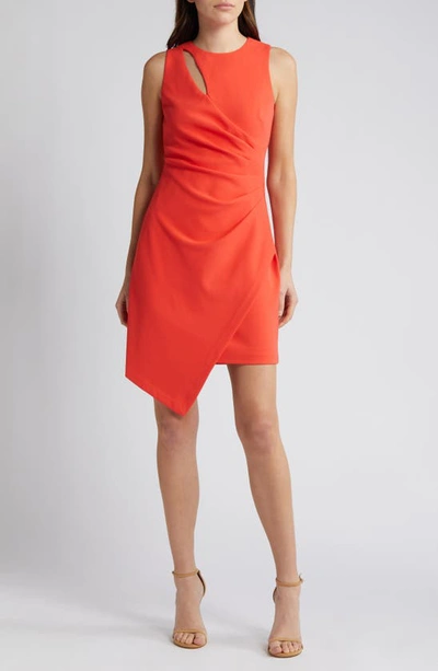 Vince Camuto Cutout Detail Cocktail Dress In Poppy | ModeSens