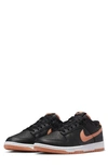 Nike Dunk Low Retro Casual Shoes In Black/ Amber Brown/ White