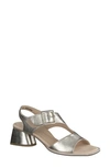 Paul Green Tanya Slingback Sandal In Platino Metallic Nappa
