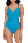 Miraclesuit ® Captivate Rock Solid Strappy One-piece Swimsuit In Maldives Blue