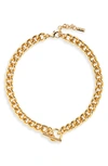 MOSCHINO CURB CHAIN TOGGLE NECKLACE