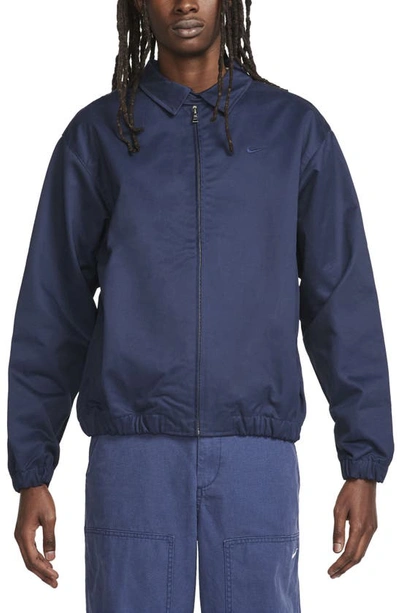 Nike Men's Life Woven Harrington Jacket In Blue