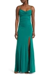 EMERALD SUNDAE RUCHED BODICE GOWN