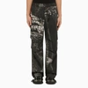 44 LABEL GROUP 44 LABEL GROUP BAGGY/LOOSE TROUSERS WITH ASH PRINT MEN
