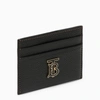 BURBERRY BURBERRY BLACK LEATHER CARD HOLDER WITH LOGO WOMEN