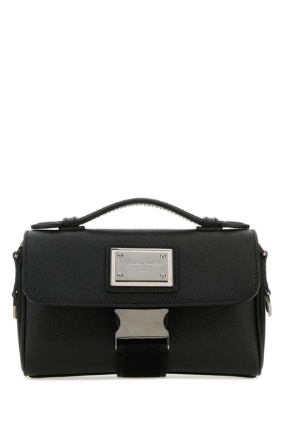 Dolce & Gabbana Man Black Leather Handbag
