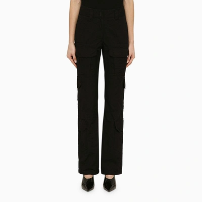 Givenchy Black Cotton Cargo Trousers Women