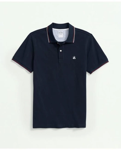 Brooks Brothers Golden Fleece Supima Tipped Polo Shirt In Navy