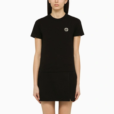 Gucci Black Crew-neck T-shirt With Logo Women