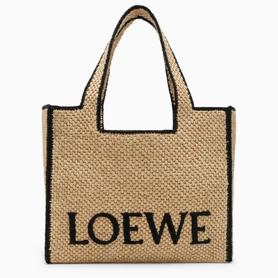 Loewe Natural  Font Large Tote Bag Women In Silver