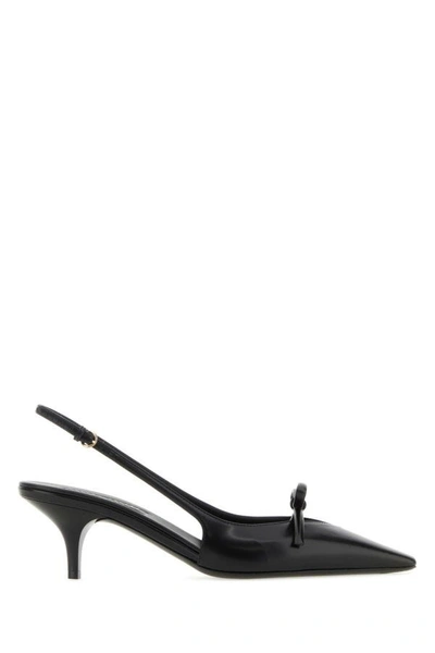 Miu Miu Woman Black Leather Pumps