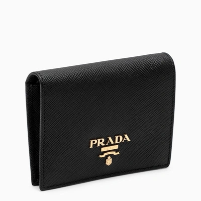 Prada Black Saffiano Leather Small Wallet Women