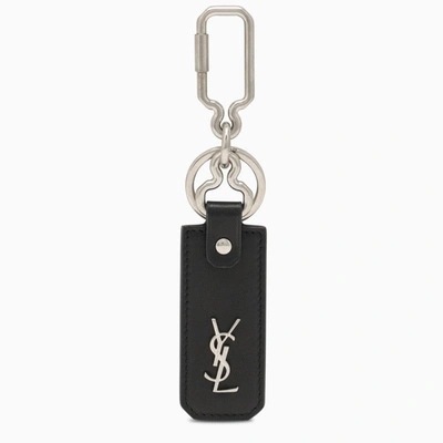 Saint Laurent Cassandre Keyring In Black