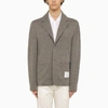 Thom Browne Grey Virgin Wool Single Breasted Jacket In Gray