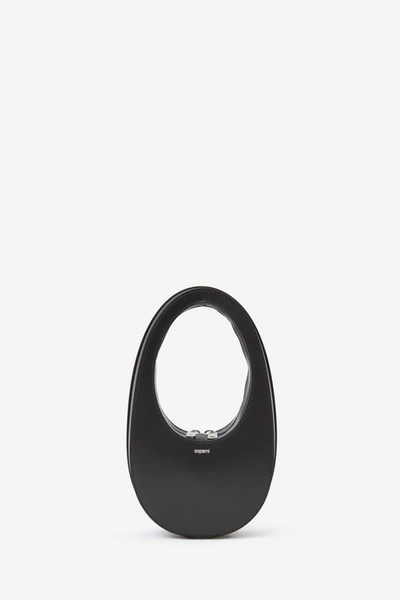Coperni Mini Swipe Bag In Black Leather