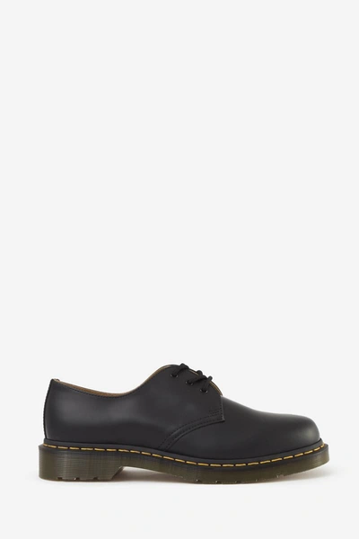 Dr. Martens' Dr. Martens 1461 Smooth Combat Boots In Black Leather