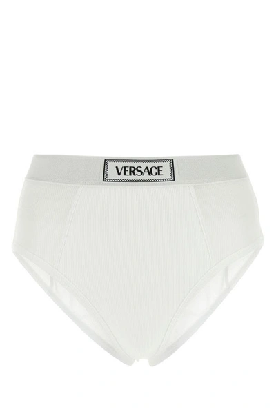 Versace Underwear Cotton Slip In White