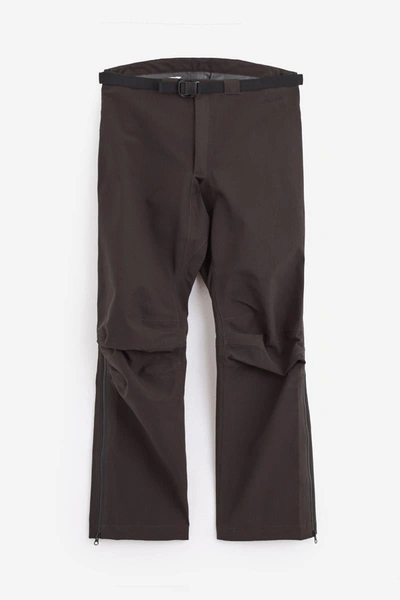 Gr10k Bembecula Arc Trousers Trousers In Grey Polyurethane In Black
